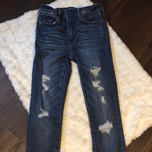 Abercrombie high rise skinny jeans.
